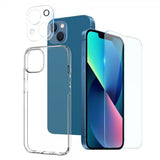 Northjo iPhone 13 Deksel med Skjermbeskytter og Kamerabeskytter 3-i-1