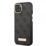 Guess iPhone 13 Deksel Metal Plate Logo MagSafe Svart