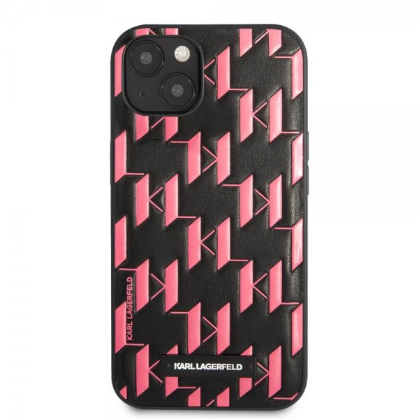Karl Lagerfeld iPhone 13 Deksel Monogram Pattern Rosa