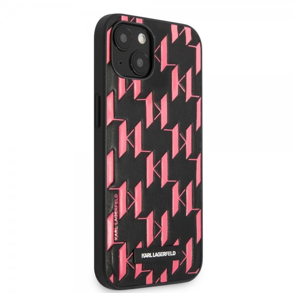Karl Lagerfeld iPhone 13 Deksel Monogram Pattern Rosa