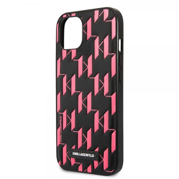 Karl Lagerfeld iPhone 13 Deksel Monogram Pattern Rosa