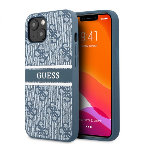 Guess iPhone 13 Deksel Printed Stripe Blå