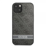 Guess iPhone 13 Deksel Printed Stripe Bottom Grå