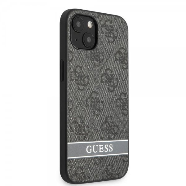 Guess iPhone 13 Deksel Printed Stripe Bottom Grå