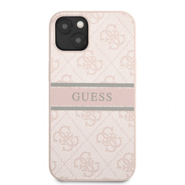 Guess iPhone 13 Deksel Printed Stripe Rosa