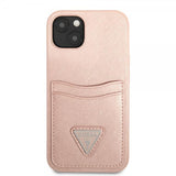 Guess iPhone 13 Deksel Saffiano Double Cardslot Rosa