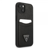 Guess iPhone 13 Deksel Saffiano Double Cardslot Svart