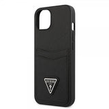 Guess iPhone 13 Deksel Saffiano Double Cardslot Svart