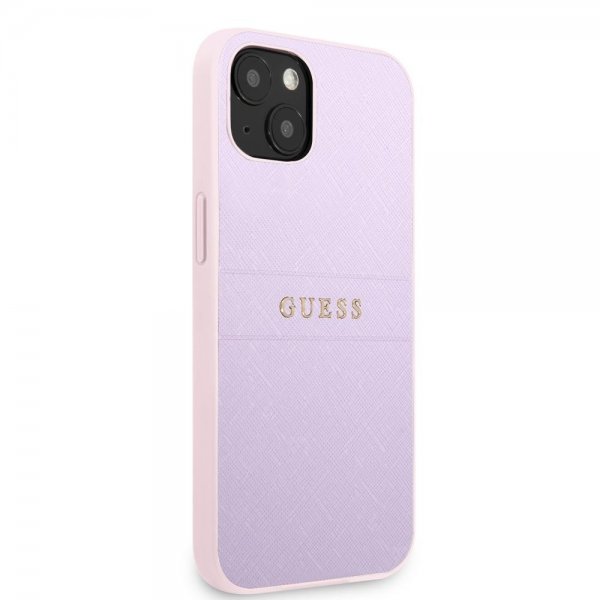 Guess iPhone 13 Deksel Saffiano Metal Logo Lilla