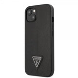 Guess iPhone 13 Deksel Saffiano Metal Triangle Svart