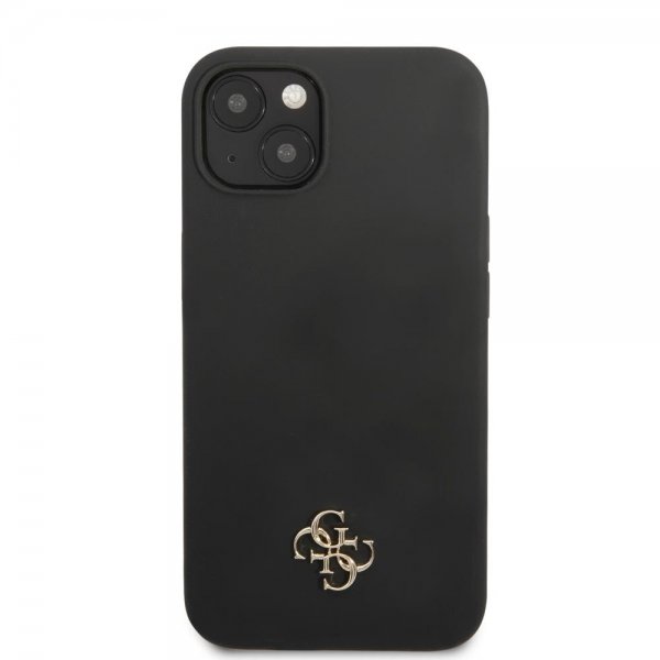 Guess iPhone 13 Deksel Silicone Metal Logo 4G Svart