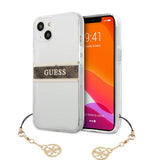 Guess iPhone 13 Deksel Stripe Charm Brun