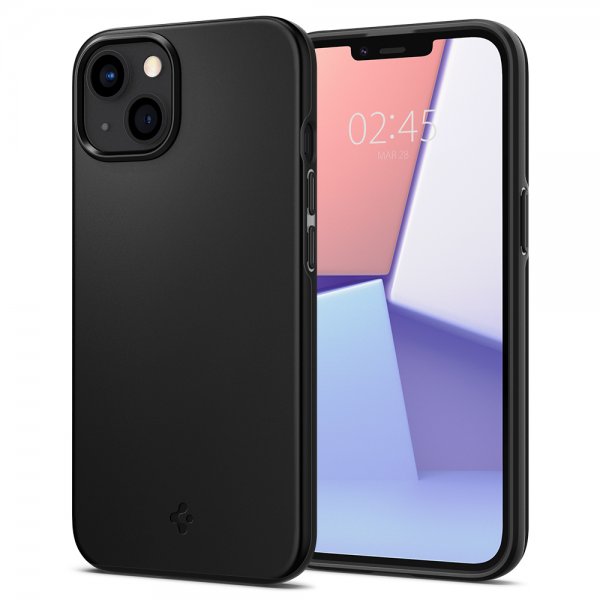 Spigen iPhone 13 Deksel Thin Fit Svart