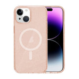 iPhone 13/iPhone 14 Deksel Glitter MagSafe Gull