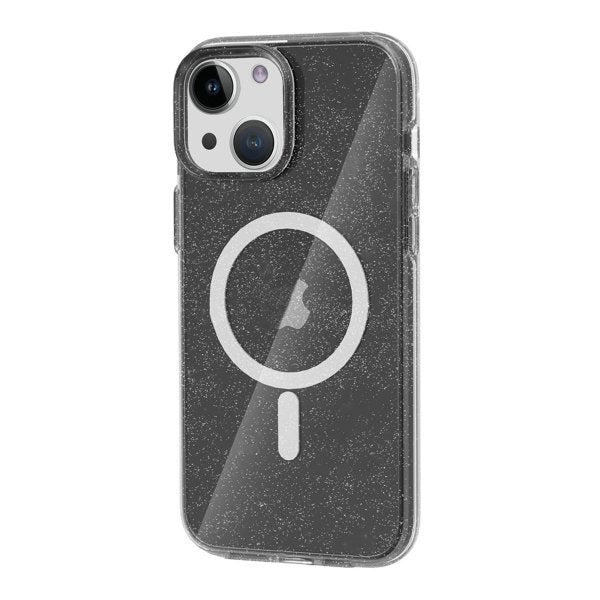 iPhone 13/iPhone 14 Deksel Glitter MagSafe Svart