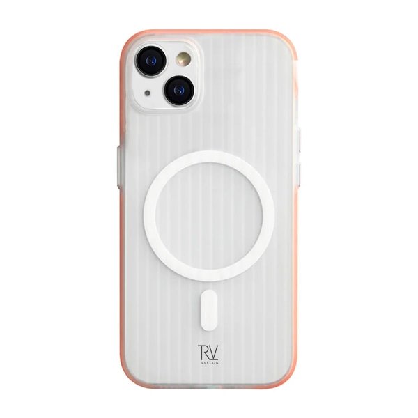 Rvelon iPhone 13/iPhone 14 Deksel Korrugerte MagSafe Oransje