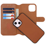 Rvelon iPhone 13/iPhone 14 Etui Detachable Wallet Case Brun