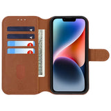 Rvelon iPhone 13/iPhone 14 Etui Detachable Wallet Case Brun
