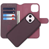 Rvelon iPhone 13/iPhone 14 Etui Detachable Wallet Case Lilla