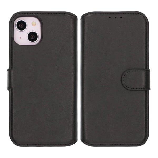 Rvelon iPhone 13/iPhone 14 Etui Detachable Wallet Case Svart