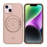 Rvelon iPhone 13/iPhone 14 Deksel Roterbart Stativ Brun