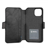 Krusell iPhone 14 Etui Leather PhoneWallet Svart
