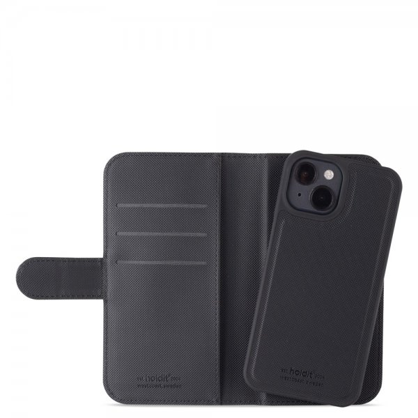 holdit iPhone 14 Etui Wallet Case Magnet Svart