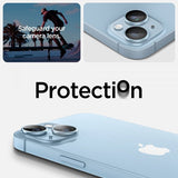 Spigen iPhone 14/iPhone 14 Plus Kamerabeskytter GLAS.tR EZ Fit Optik Pro Blå 2-pakning
