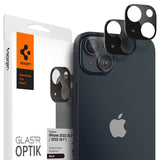 Spigen iPhone 14/iPhone 14 Plus Kamerabeskytter Glas.tR Optik 2-pakning Svart