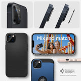 Spigen iPhone 14/iPhone 14 Plus Kamerabeskytter Glas.tR Optik 2-pakning Svart