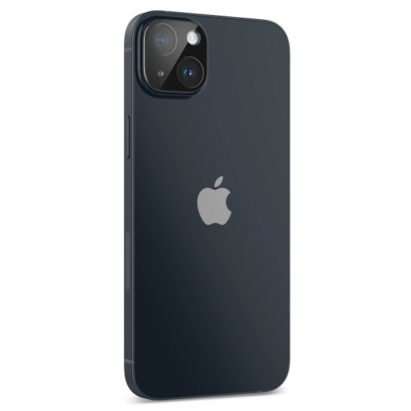 Spigen iPhone 14/iPhone 14 Plus Kamerabeskytter Glas.tR Optik 2-pakning Svart