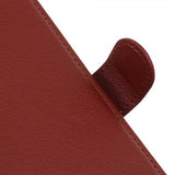iPhone 14 Plus Etui Litchi Brun