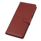 iPhone 14 Plus Etui Litchi Brun