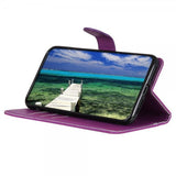 iPhone 14 Plus Etui Litchi Lilla
