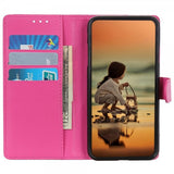 iPhone 14 Plus Etui Litchi Magenta