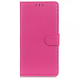 iPhone 14 Plus Etui Litchi Magenta