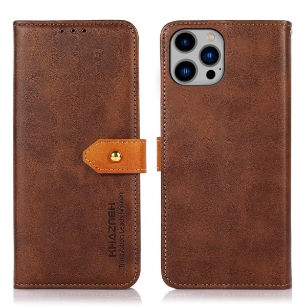 iPhone 14 Plus Etui med Flipp Brun