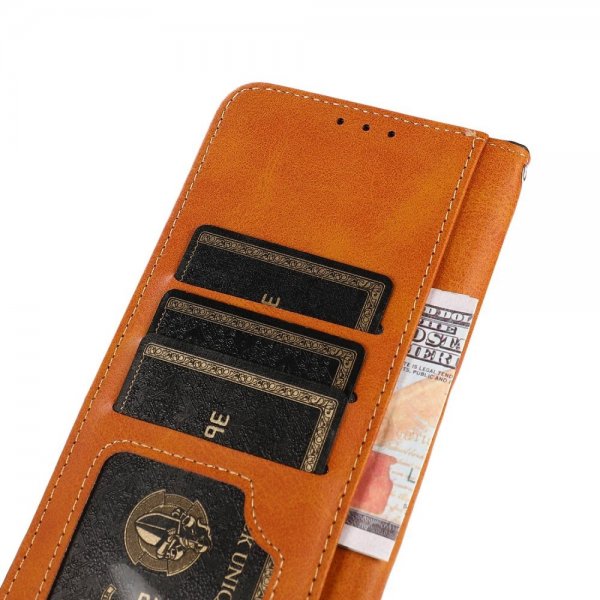 iPhone 14 Plus Etui med Flipp Brun