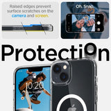 Spigen iPhone 14 Plus Deksel Crystal Hybrid MagFit Hvit