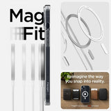 Spigen iPhone 14 Plus Deksel Crystal Hybrid MagFit Hvit