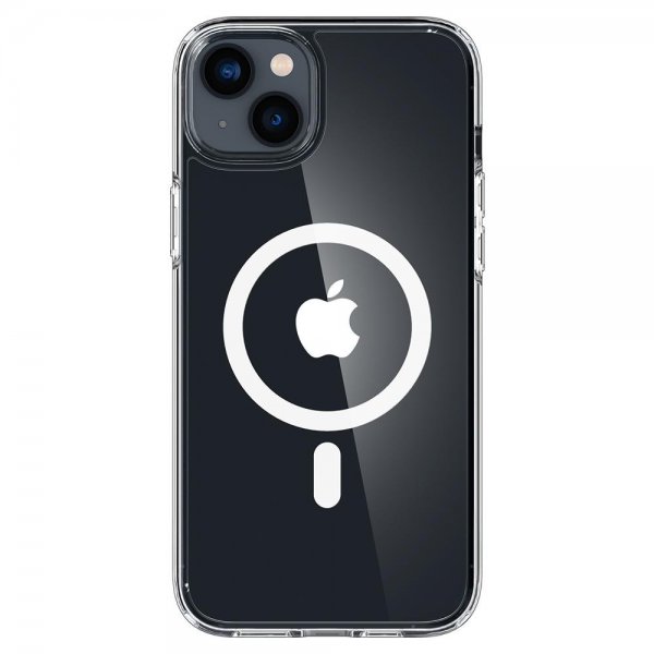 Spigen iPhone 14 Plus Deksel Crystal Hybrid MagFit Hvit