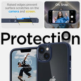 Spigen iPhone 14 Plus Deksel Crystal Hybrid Navy Blue