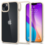 Spigen iPhone 14 Plus Deksel Crystal Hybrid Sand Beige