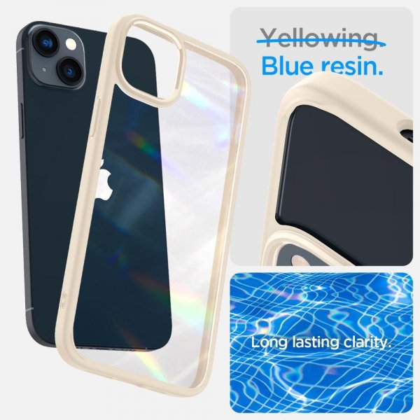 Spigen iPhone 14 Plus Deksel Crystal Hybrid Sand Beige