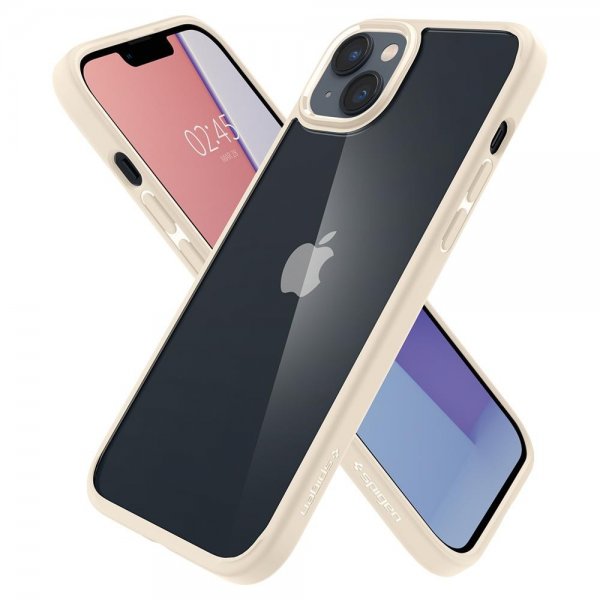 Spigen iPhone 14 Plus Deksel Crystal Hybrid Sand Beige