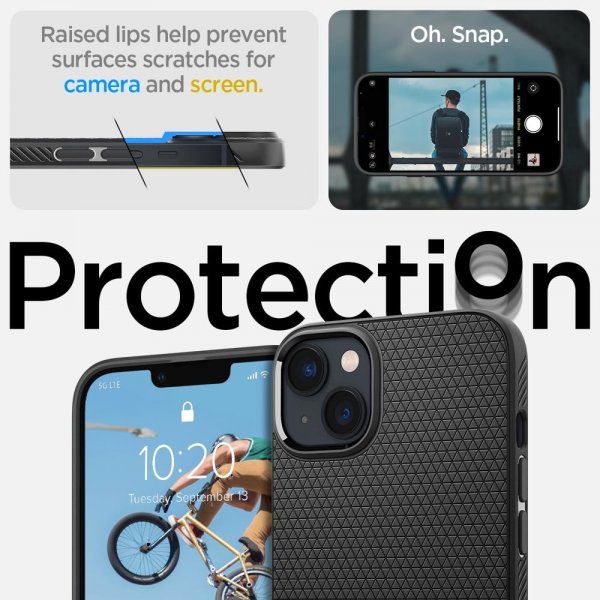 Spigen iPhone 14 Plus Deksel Liquid Air Matte Black