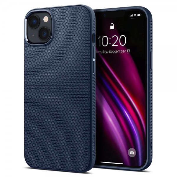 Spigen iPhone 14 Plus Deksel Liquid Air Navy Blue