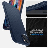 Spigen iPhone 14 Plus Deksel Liquid Air Navy Blue