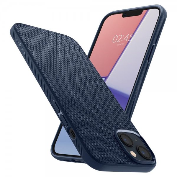 Spigen iPhone 14 Plus Deksel Liquid Air Navy Blue