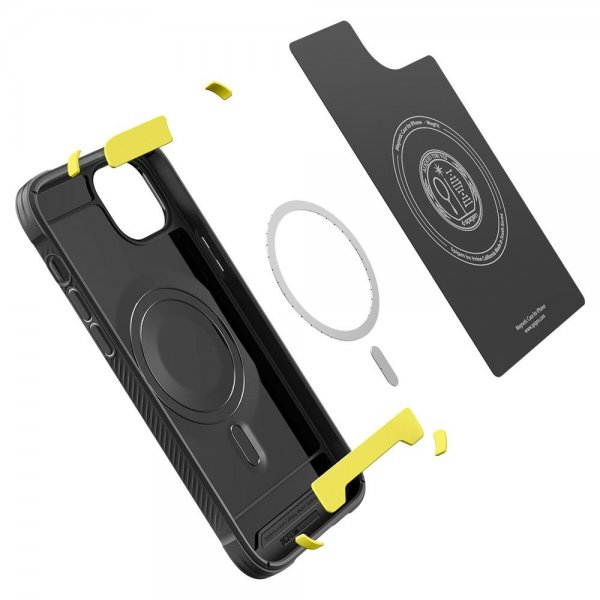 Spigen iPhone 14 Plus Deksel Rugged Armor MagFit Matte Black